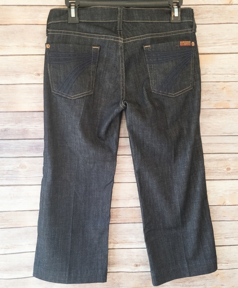 Crop Dojo 7 for all mankind jeans in sz 26 - Picture 2 of 5